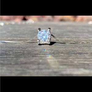 BRAND NEW S925 SILVER STERLING 1ct MOISSANITE DIAMOND NECKLACE‼️